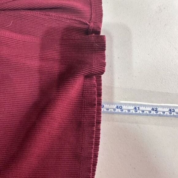 Billie the Label Estelle Turtleneck Ribbed Midi Dress Bordeaux Red Medium - Picture 6 of 12